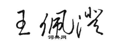 駱恆光王佩澄草書個性簽名怎么寫