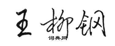 駱恆光王柳鋼行書個性簽名怎么寫