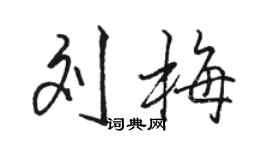 駱恆光劉梅行書個性簽名怎么寫