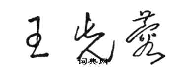 駱恆光王先蓉草書個性簽名怎么寫