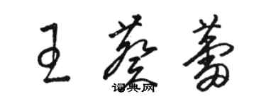 駱恆光王葵蕾草書個性簽名怎么寫