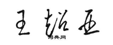 駱恆光王超亞草書個性簽名怎么寫