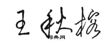 駱恆光王秋榕草書個性簽名怎么寫