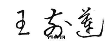 駱恆光王前蓮草書個性簽名怎么寫