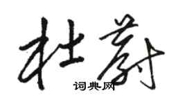 駱恆光杜蔚草書個性簽名怎么寫