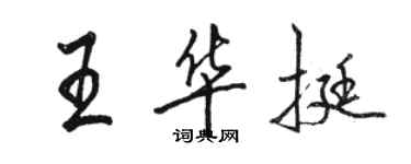 駱恆光王華挺行書個性簽名怎么寫