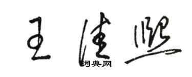 駱恆光王佳熙草書個性簽名怎么寫