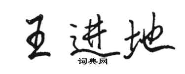 駱恆光王進地行書個性簽名怎么寫