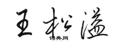 駱恆光王松溢行書個性簽名怎么寫