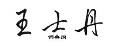 駱恆光王士丹行書個性簽名怎么寫