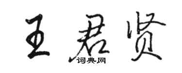 駱恆光王君賢行書個性簽名怎么寫