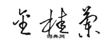 駱恆光金桂蘭草書個性簽名怎么寫