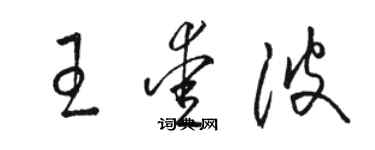 駱恆光王愛波草書個性簽名怎么寫