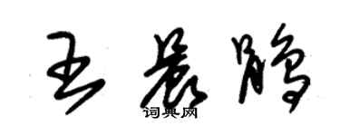 朱錫榮王晨鵑草書個性簽名怎么寫