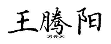 丁謙王騰陽楷書個性簽名怎么寫