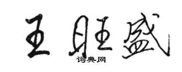 駱恆光王旺盛行書個性簽名怎么寫