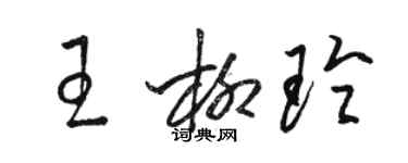 駱恆光王柳玲草書個性簽名怎么寫