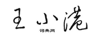 駱恆光王小港草書個性簽名怎么寫