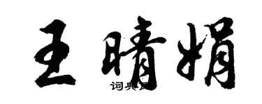 胡問遂王晴娟行書個性簽名怎么寫