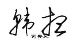 駱恆光韓想草書個性簽名怎么寫