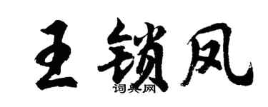 胡問遂王鎖鳳行書個性簽名怎么寫