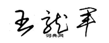 朱錫榮王龍軍草書個性簽名怎么寫