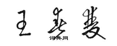 駱恆光王春雙草書個性簽名怎么寫