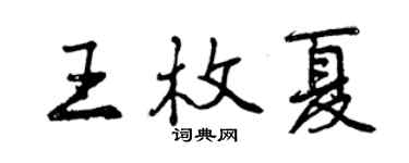 曾慶福王枚夏行書個性簽名怎么寫