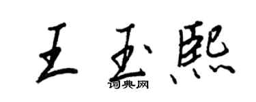 王正良王玉熙行書個性簽名怎么寫