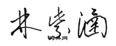 駱恆光林紫涵草書個性簽名怎么寫