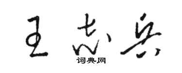 駱恆光王志兵草書個性簽名怎么寫