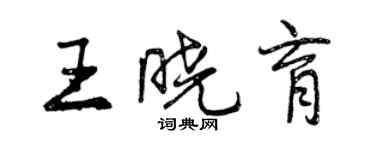 曾慶福王曉育行書個性簽名怎么寫