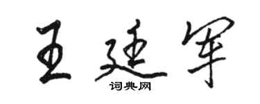 駱恆光王廷軍行書個性簽名怎么寫