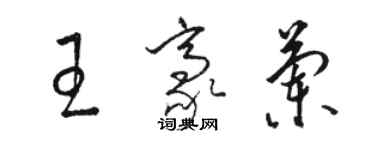 駱恆光王豪蘭草書個性簽名怎么寫