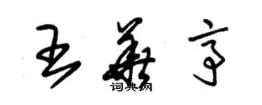 朱錫榮王華亭草書個性簽名怎么寫