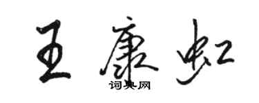 駱恆光王康虹行書個性簽名怎么寫