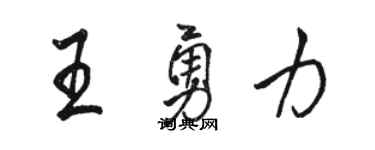 駱恆光王勇力行書個性簽名怎么寫