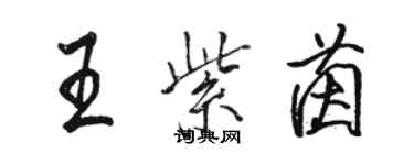 駱恆光王紫茵行書個性簽名怎么寫