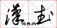 朱錫榮漢武草書怎么寫