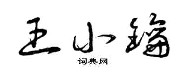 曾慶福王小鑰草書個性簽名怎么寫