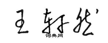 駱恆光王軒然草書個性簽名怎么寫