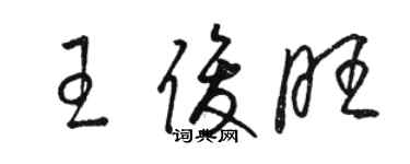 駱恆光王俊旺草書個性簽名怎么寫