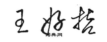 駱恆光王好哲草書個性簽名怎么寫