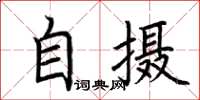 荊霄鵬自攝楷書怎么寫