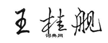 駱恆光王桂艦行書個性簽名怎么寫