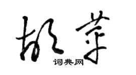 駱恆光胡苹草書個性簽名怎么寫