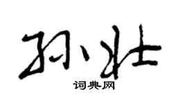 曾慶福孫壯行書個性簽名怎么寫