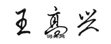 駱恆光王高興行書個性簽名怎么寫