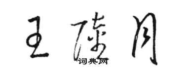 駱恆光王陸月草書個性簽名怎么寫