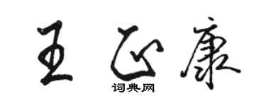 駱恆光王正康行書個性簽名怎么寫